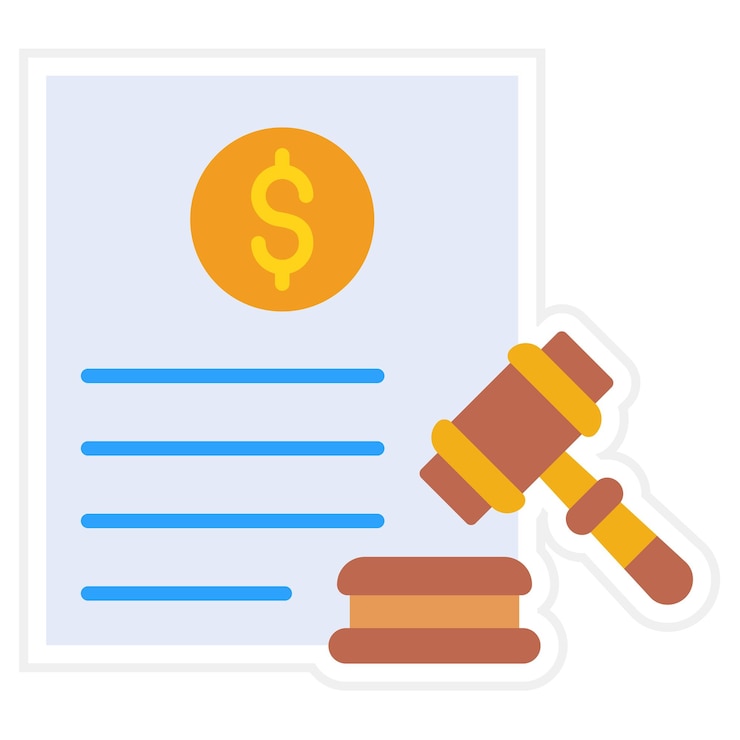 Vector financial laws icon