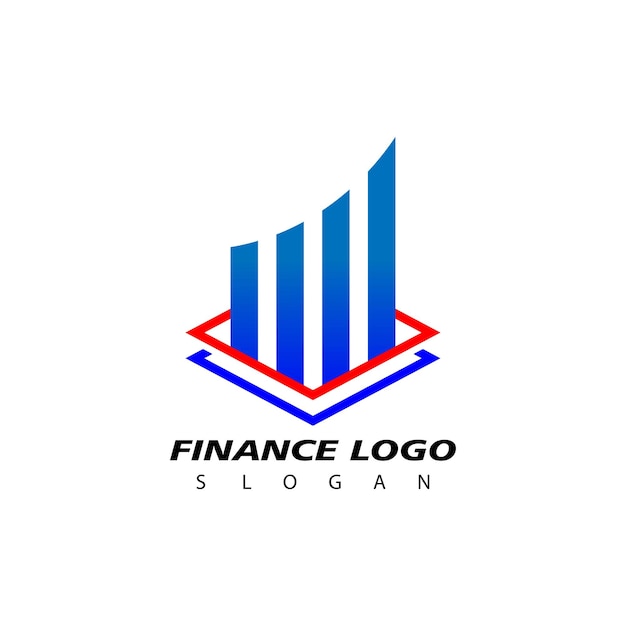 Schema vettoriale di ispirazione per la progettazione del logo aziendale del logo finanziario
