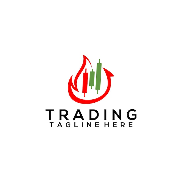 トレーディングロゴの財務ロゴの概念。取引ロゴテンプレートベクトル