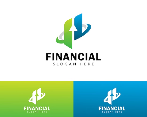 Financial logo creative arrow diagram market invest business