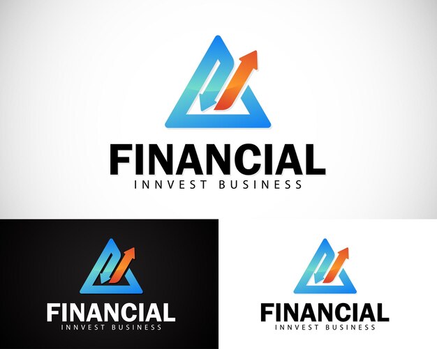 Vector financial logo creative design concept arrow