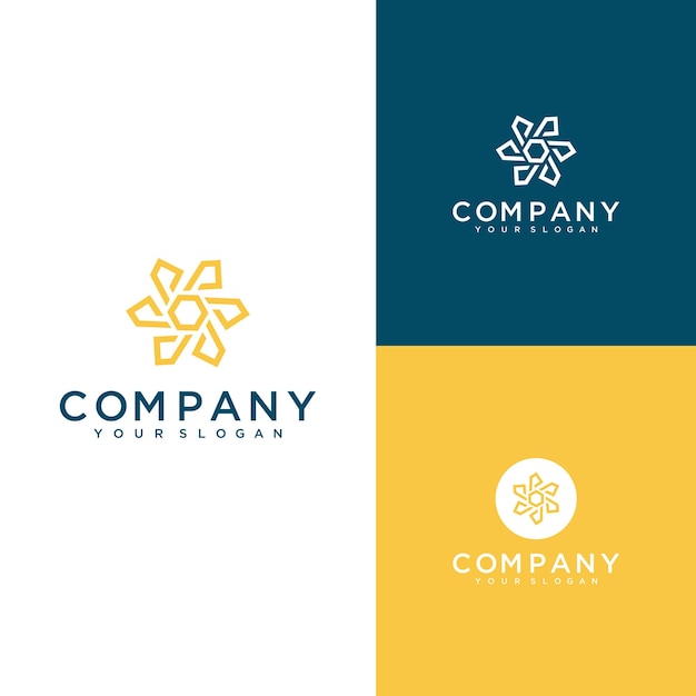 Financial logo design vector icon template