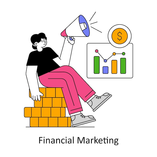 Financial Marketing Flat Style Design Vector illustration Stock illustration