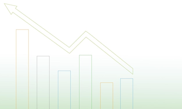 financial moving up arrow financial investment growth graph chart with moving up arrow