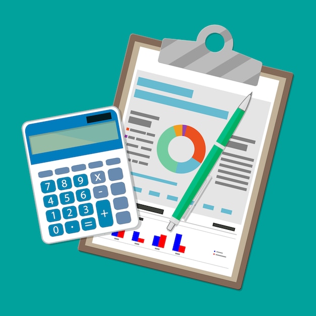 Vector financial report concept. business background.