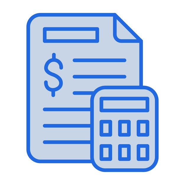 Financial Statements Blue Tone Illustration