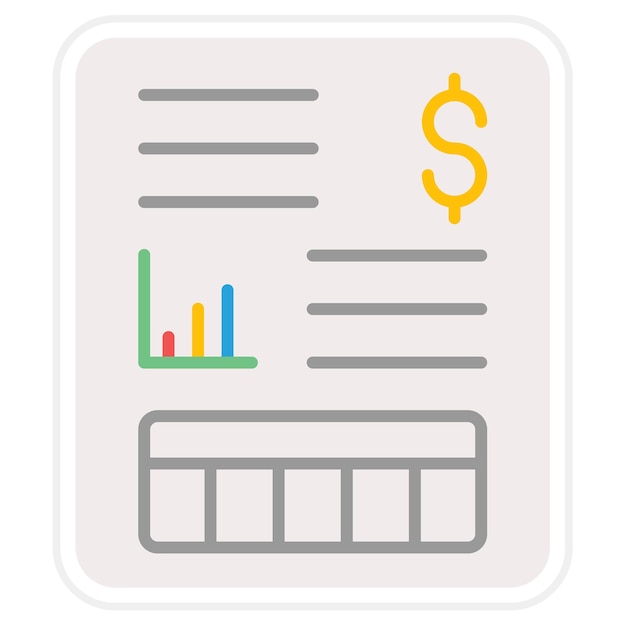 Financial Statements Flat Illustration