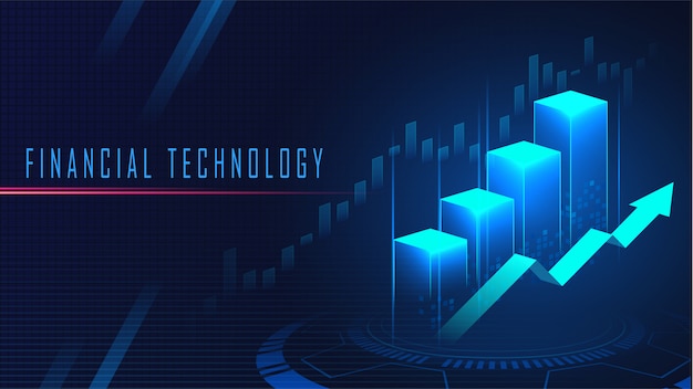 Financial technology graphic concept background