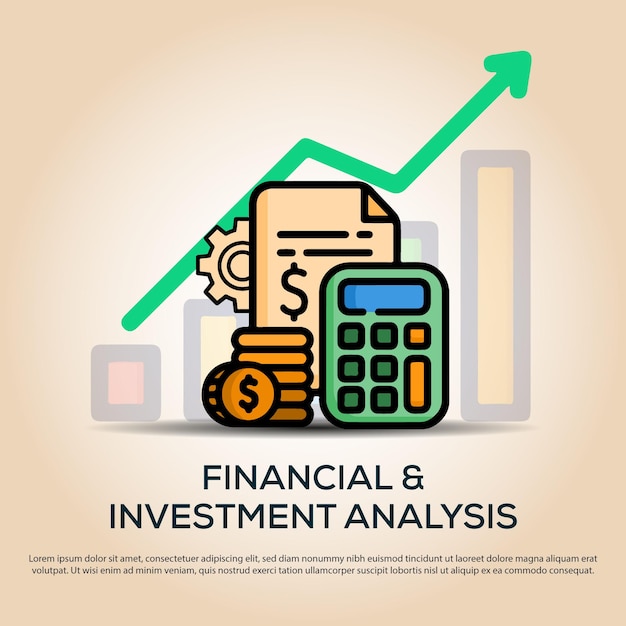 financieel en investeringsanalyseconcept voor illustratie van bedrijfsstrategie met groei