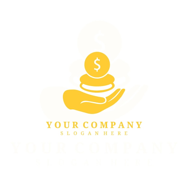 financieel geld logo ontwerp lijntekeningen vector illustratie ontwerp creatieve natuur minimalistische monoline
