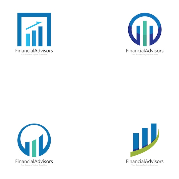 Financiële adviseurs Logo Design Template Vector Icon