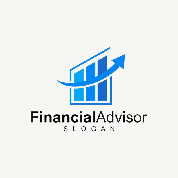 Vector financiële adviseurs logo design template vector icon