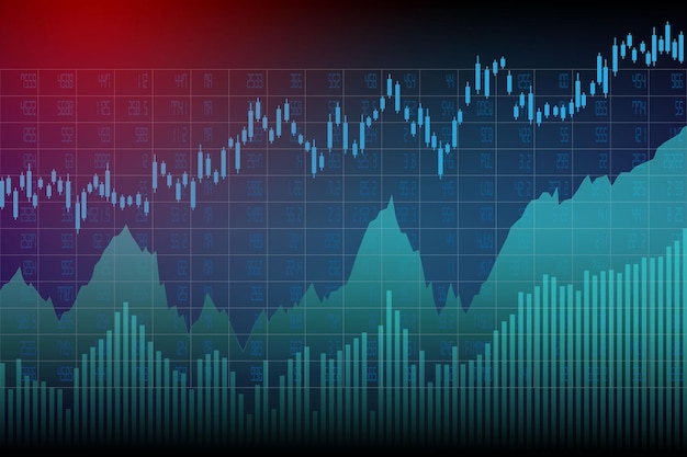 financiële beursgrafiek op de achtergrond van de wereldkaart