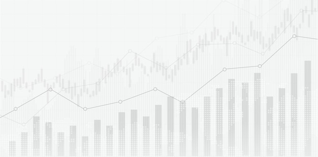 Financiële beursgrafiek op de handel in beursinvesteringen Bullish punt Bearish punt