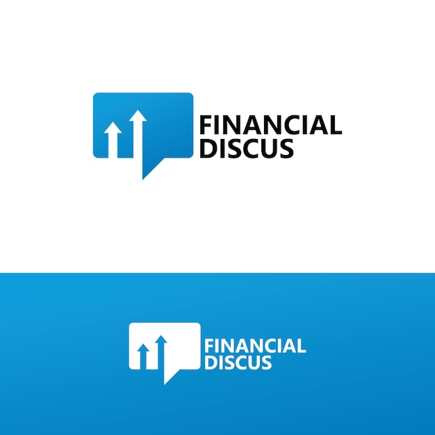 Financiële Discus Logo sjabloonontwerp