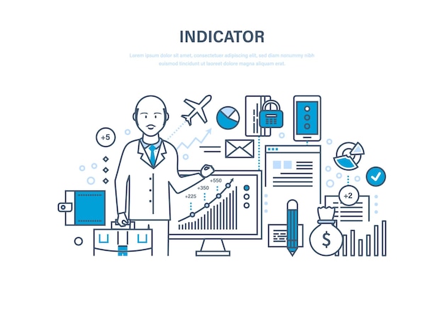 Financiële indicatoren statistische gegevens merken van financiële positie marketingonderzoek