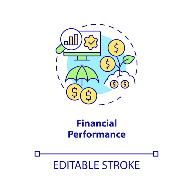 Financiële prestatie concept icoon