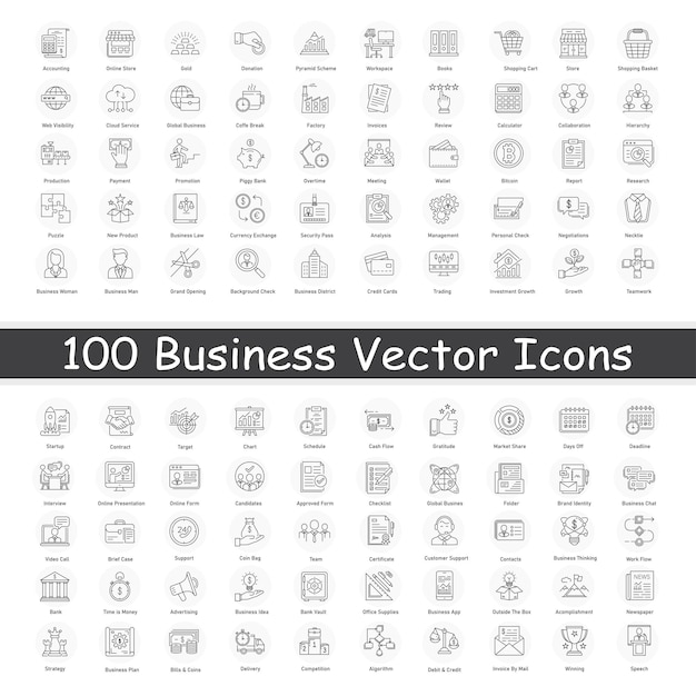 Financiële Vector Icon Design Collection