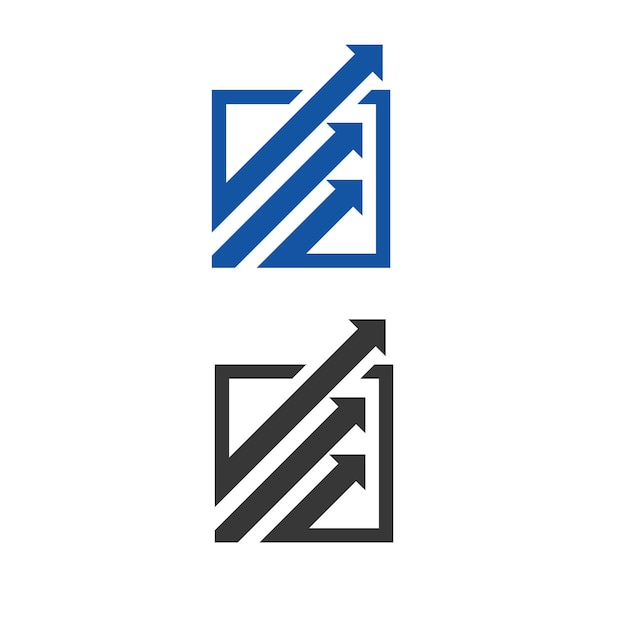 financiële vkst efterlader logo ontwerp vector