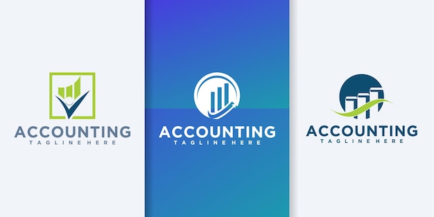 Financiën en boekhouding Logo ontwerp Vector
