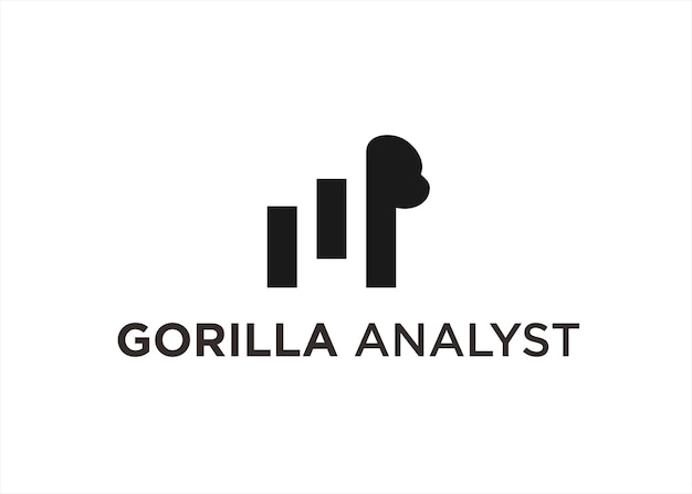 Financiën gorilla logo ontwerp vectorillustratie