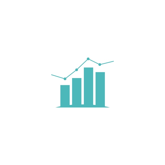 Financiën grafische informatie vector pictogram eenvoudige illustratie