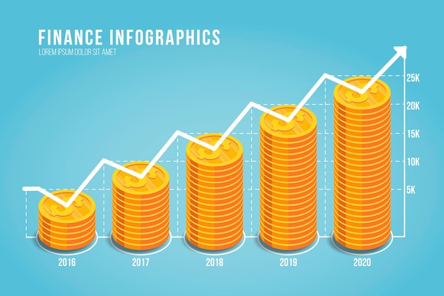 Financiën infographic sjabloon