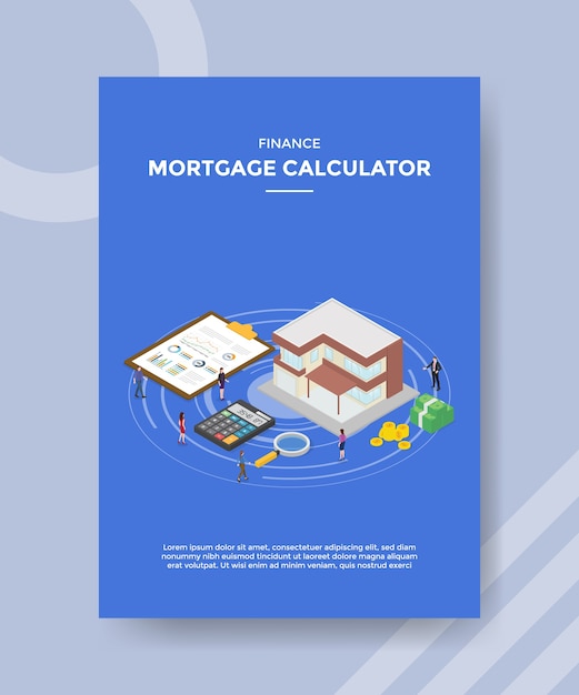 Financiering hypotheek calculator flyer-sjabloon