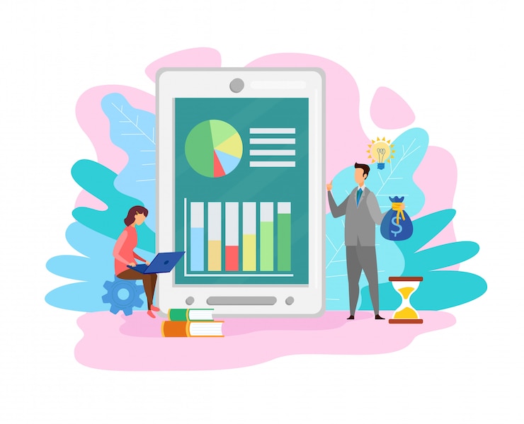 Vector financiers, bankers, analysts vector characters