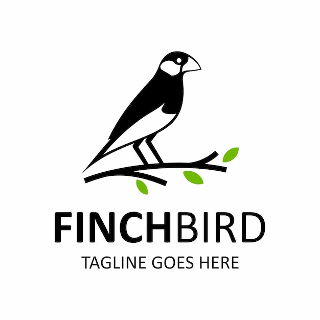 finch bird vector logo