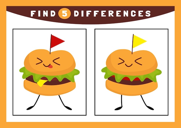 Find 5 differences worksheet