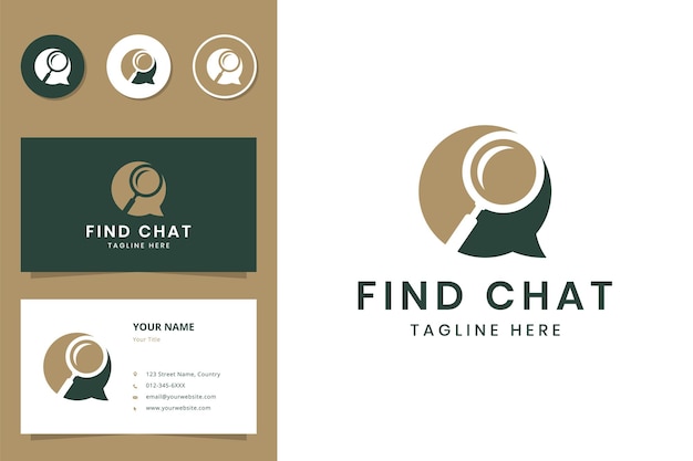 Find chat negative space logo design