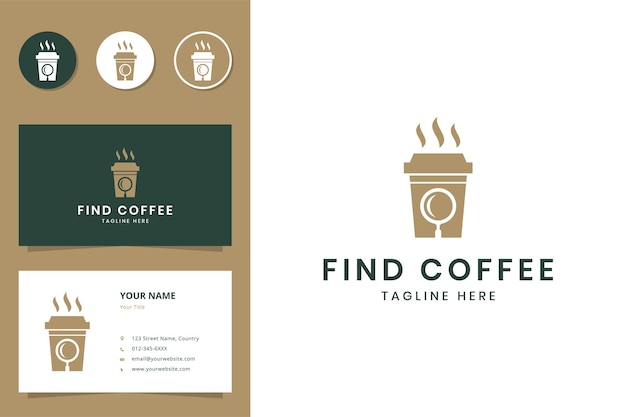 Find coffee negative space logo design