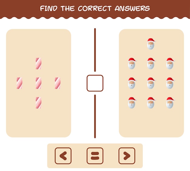 Find the correct answers of cartoon christmas. searching and counting game. educational game for pre shool years kids and toddlers