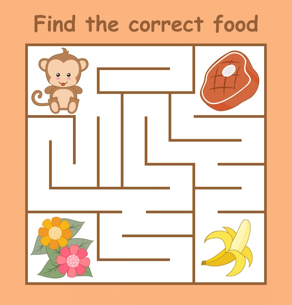 Vector find the correct food