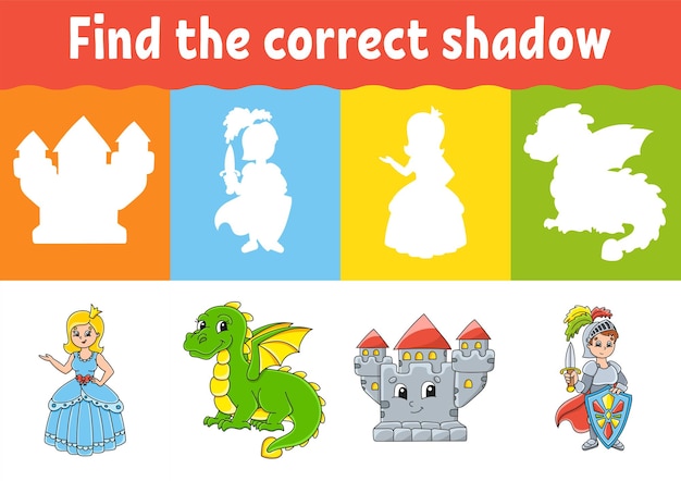 Find the correct shadow Education worksheet