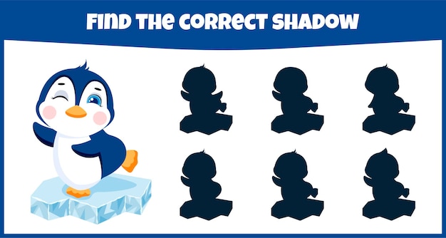 Find the correct shadow educational matching game for children