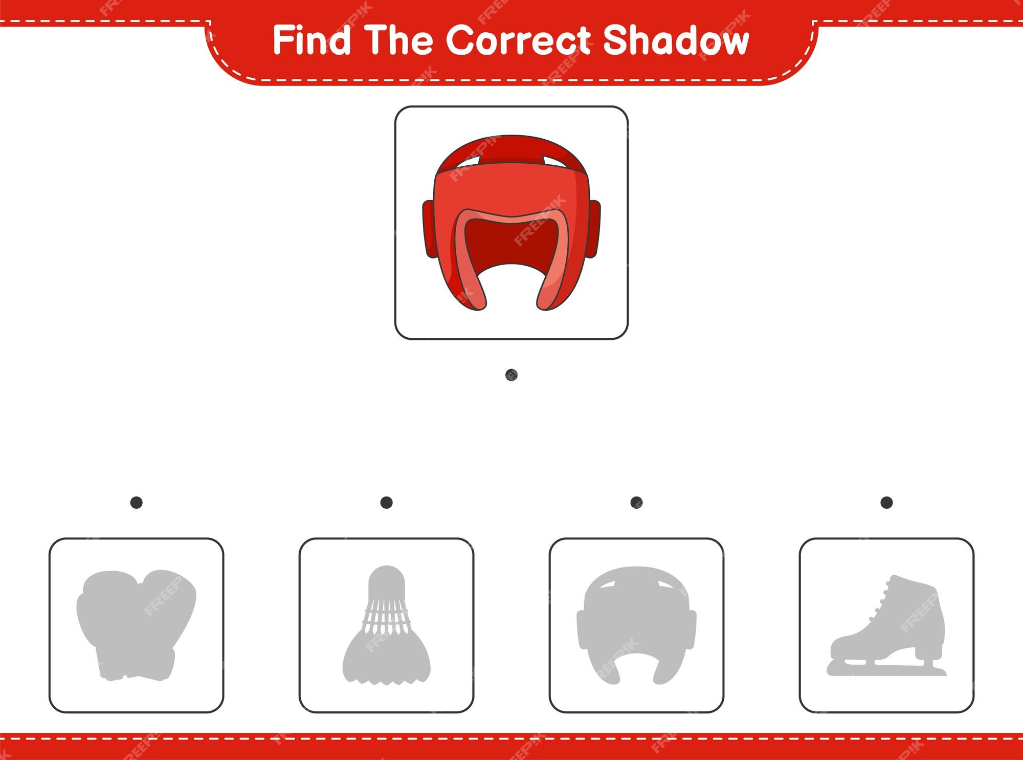 Premium Vector  Find the correct shadow. find and match the