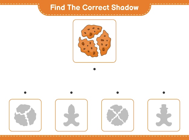 Find the correct shadow Find and match the correct shadow of Cookie Educational children game