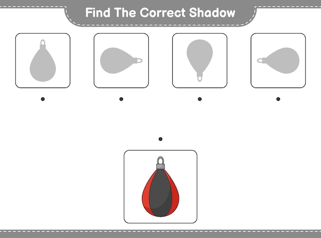 Find the correct shadow Find and match the correct shadow of Punching Bag