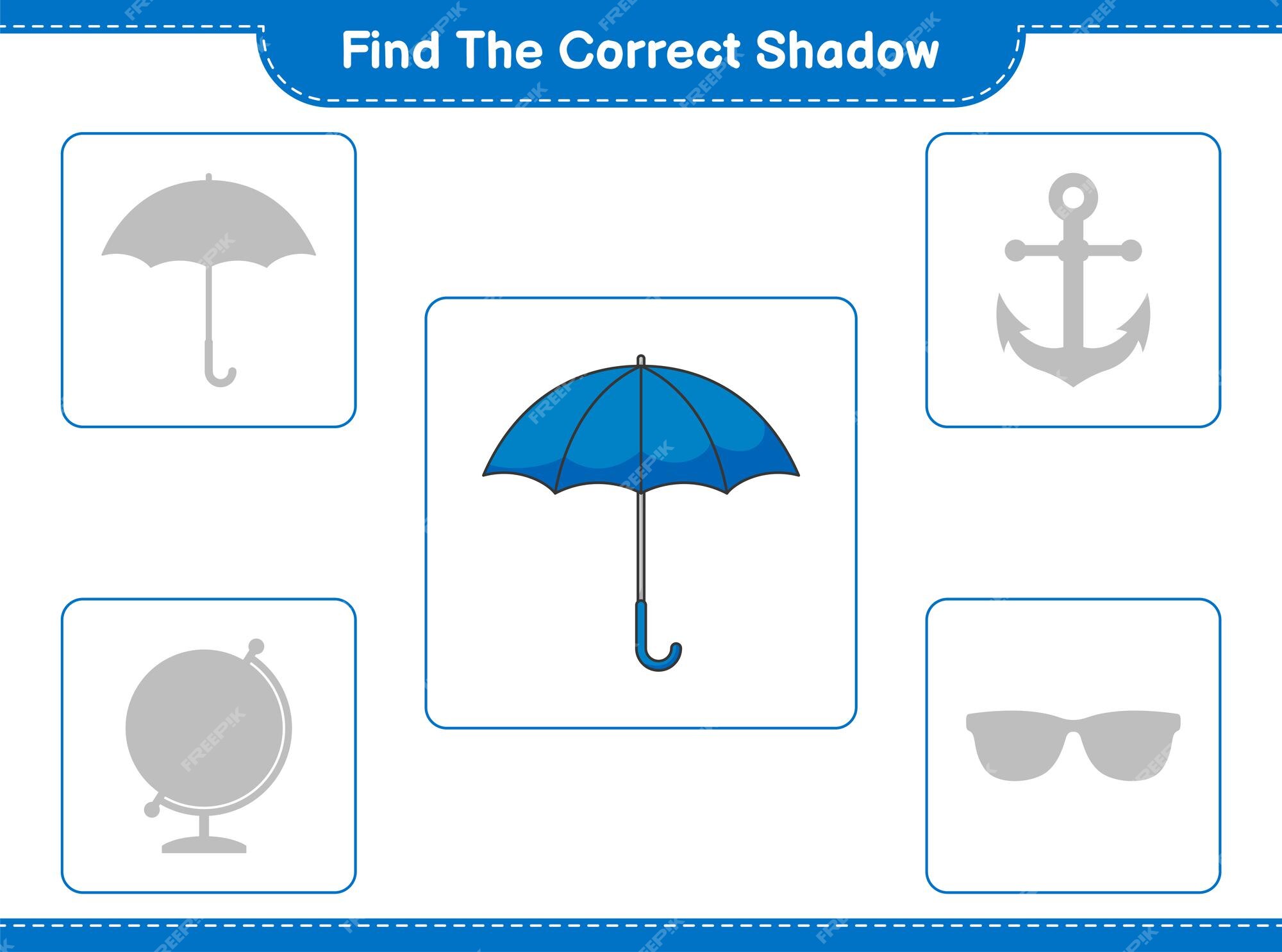 Premium Vector  Find the correct shadow. find and match the