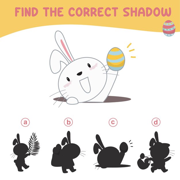 Find the correct shadow Matching shadow game for children Worksheet for kid Educational file