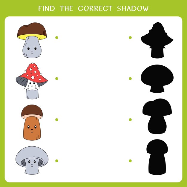 Find the correct shadow for mushroom