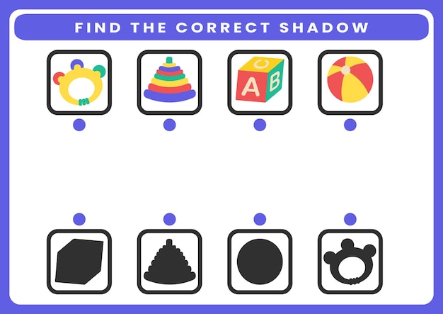 Find the correct shadow worksheet for kids