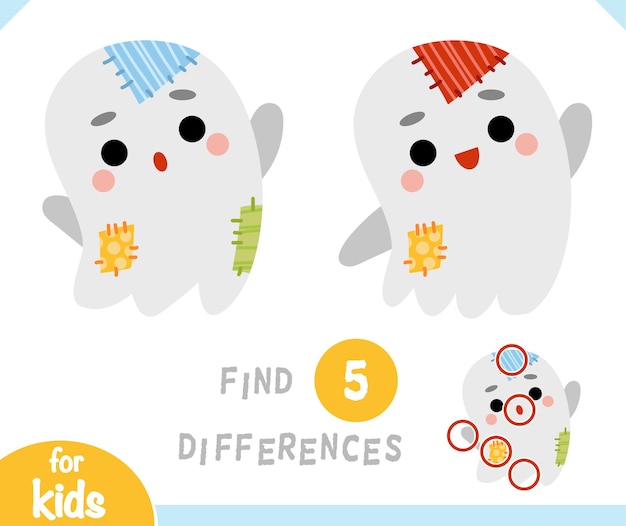 Найди отличия развивающая игра для детей призрачный персонаж