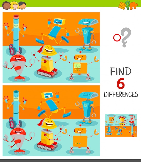 Find differences between pictures game for kids