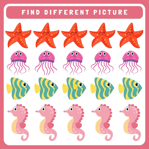 Find the different picture worksheet