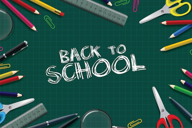 Find HighQuality School Supplies Vector Resources for Your Back to School Banner