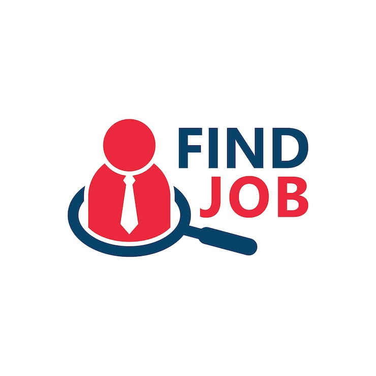 Vector find job logo template design