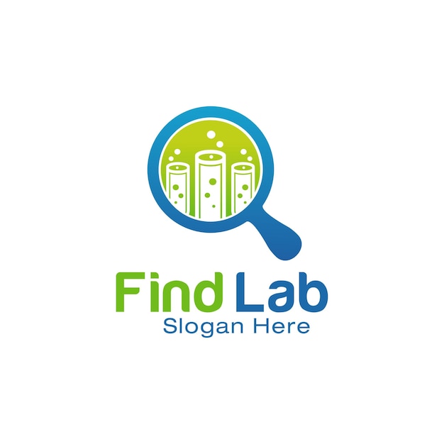 Vector find lab logo design template